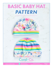Load image into Gallery viewer, Basic Baby Hat PDF Sewing Pattern with Bow Option